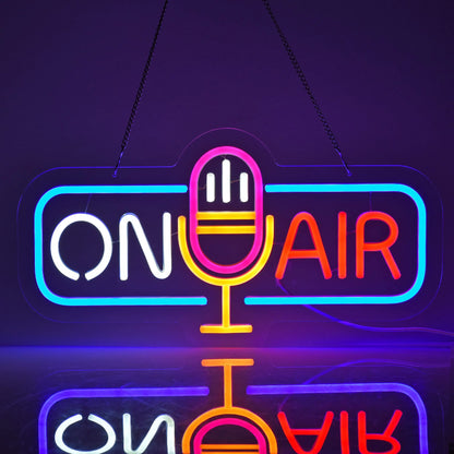 LIVE ON AIR Neon LED Sign – Bold Studio, Streaming, & Business Wall Decor