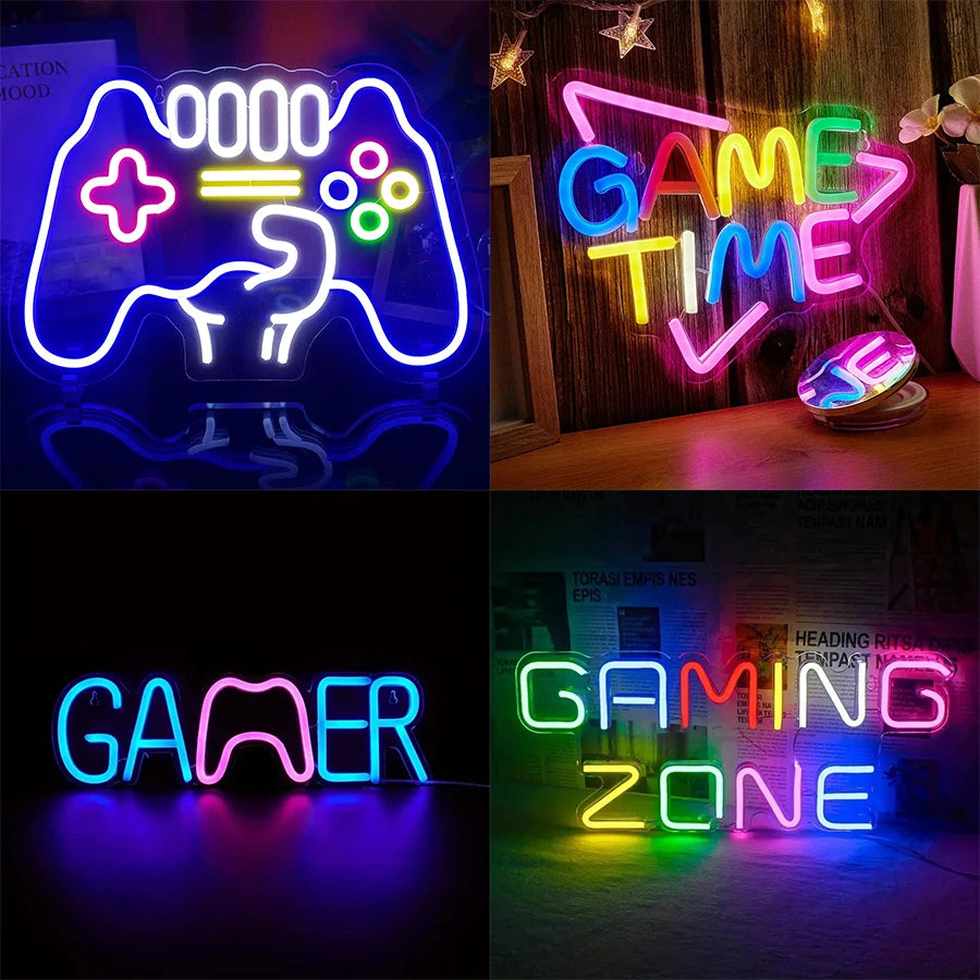 Game Room Neon Signs – Vibrant LED Wall Decor for Gamers