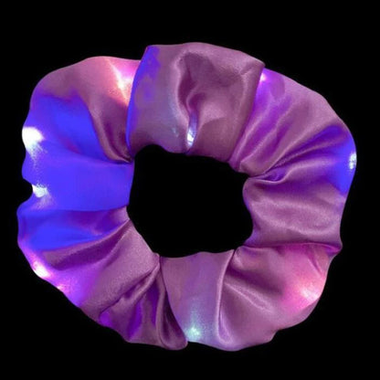 1/10pcs Women’s Light-Up Hair Scrunchies – Glow-in-the-Dark LED Hair Accessories