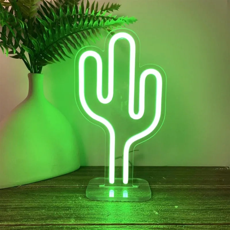 Mini Cactus LED Lamp – Cute & Vibrant Desk or Nightstand Light