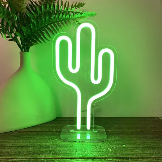 Mini Cactus LED Lamp – Cute & Vibrant Desk or Nightstand Light