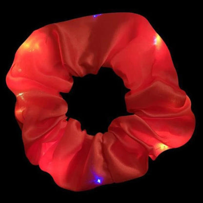 1/10pcs Women’s Light-Up Hair Scrunchies – Glow-in-the-Dark LED Hair Accessories