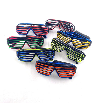 Neon LED Shade Glasses – Battery Powered Party Sunglasses