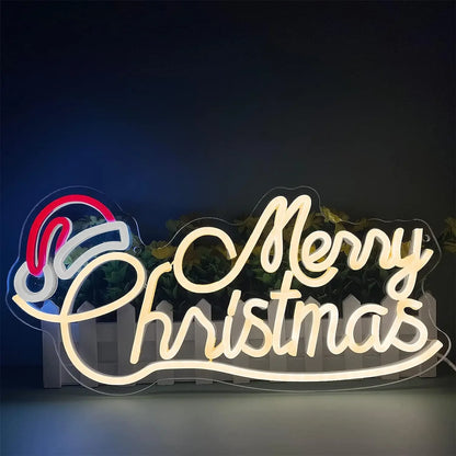Merry Christmas LED Neon Sign – Festive Holiday Wall Decor