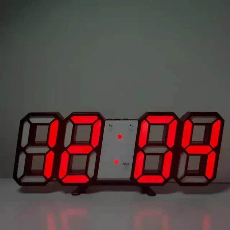 3D LED Digital Alarm Clock – Modern Time Display