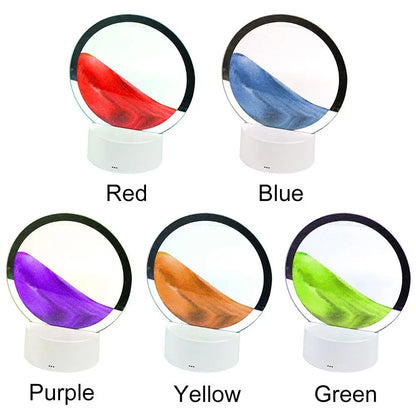 Moving Sand Art LED Hourglass – Mesmerizing Flowing Sand Display