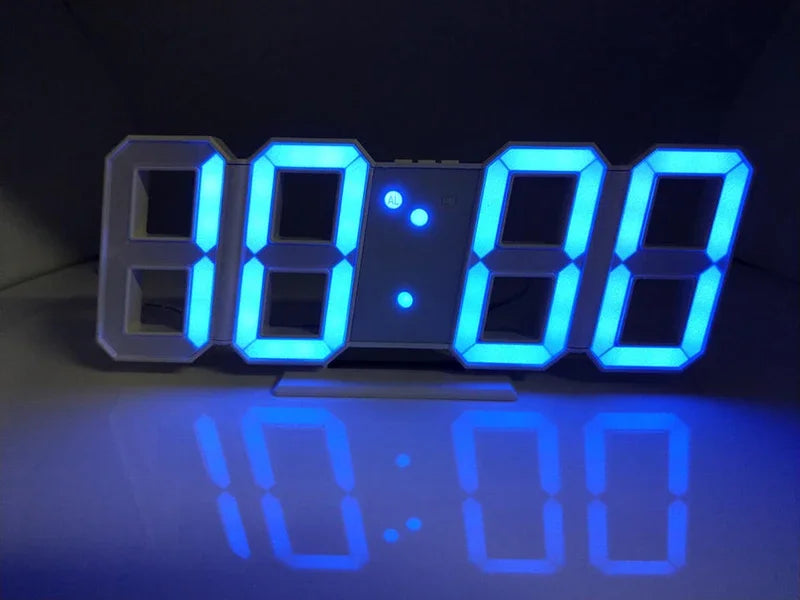 3D LED Digital Alarm Clock – Modern Time Display