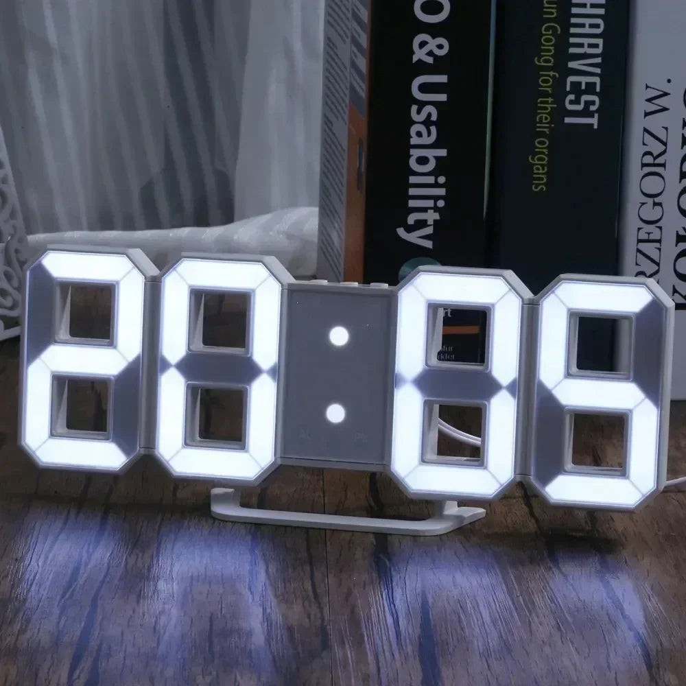 3D LED Digital Alarm Clock – Modern Time Display