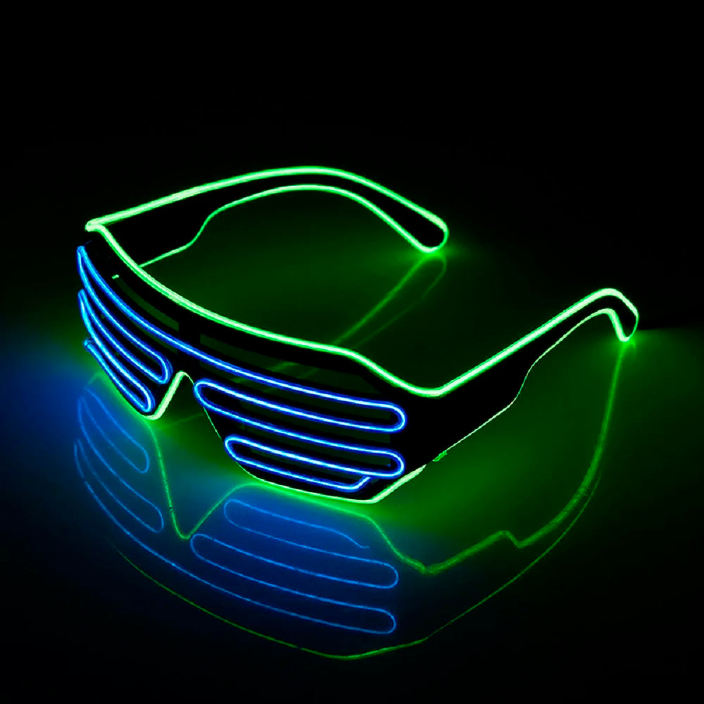 Neon LED Shade Glasses – Battery Powered Party Sunglasses