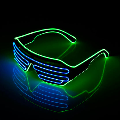 Neon LED Shade Glasses – Battery Powered Party Sunglasses