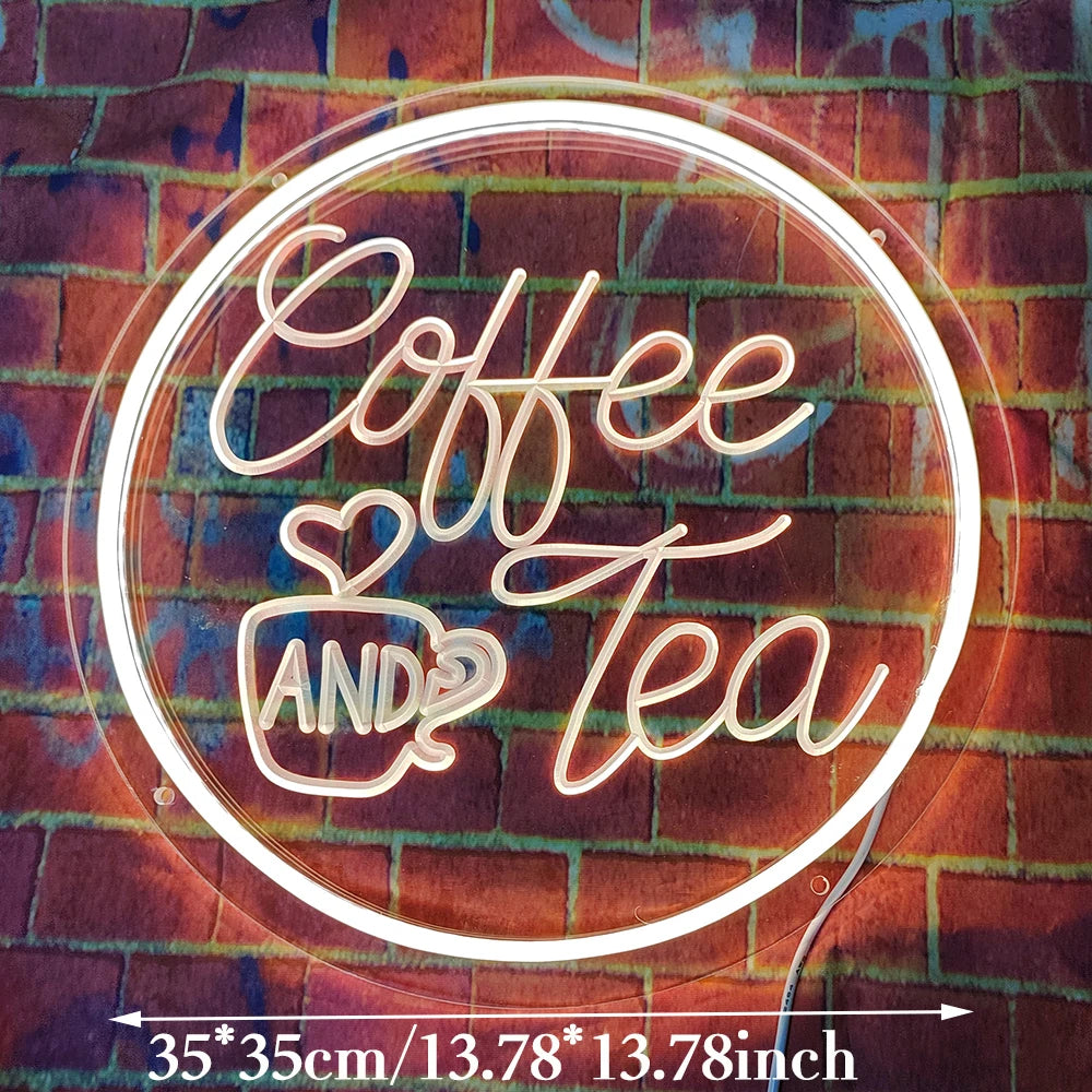 Neon Coffee Shop Sign – Vibrant & Inviting Cafe Wall Decor