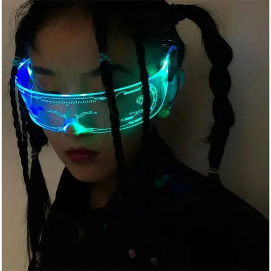 Clear LED Colored Shades – Vibrant Light-Up Glasses for Parties & Events