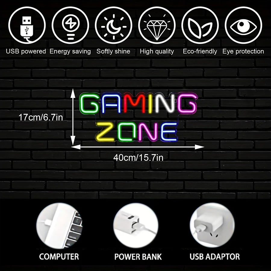 Game Room Neon Signs – Vibrant LED Wall Decor for Gamers