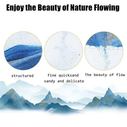 Moving Sand Art LED Hourglass – Mesmerizing Flowing Sand Display