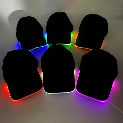 Neon LED Baseball Hat – Glow-in-the-Dark Light-Up Cap