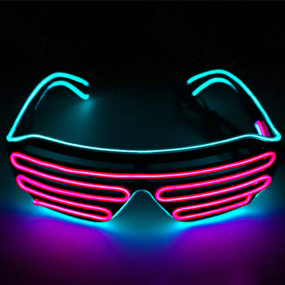 Neon LED Shade Glasses – Battery Powered Party Sunglasses