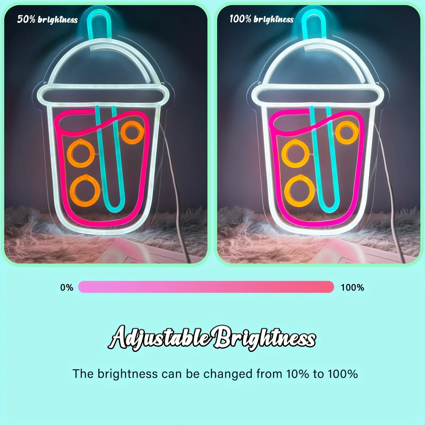 Boba Tea LED Neon Sign – Fun & Quirky Wall Decor for Boba Lovers